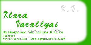 klara varallyai business card